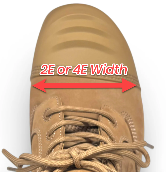 Comparison of Ergonx work boot widths